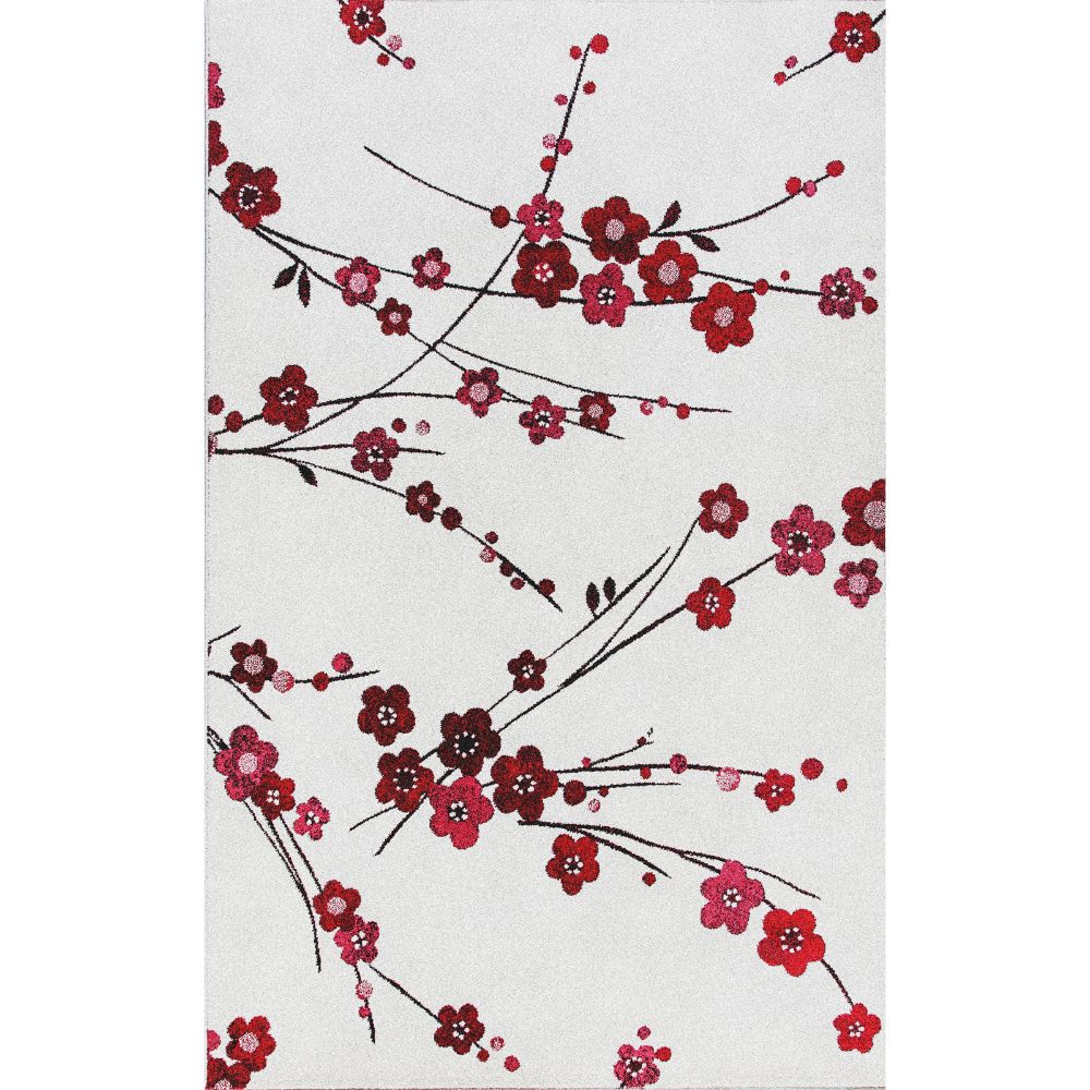 Dynamic Rugs 32190-6210 Infinity 6 Ft. 7 In. X 9 Ft. 6 In. Rectangle Rug in Ivory/Red